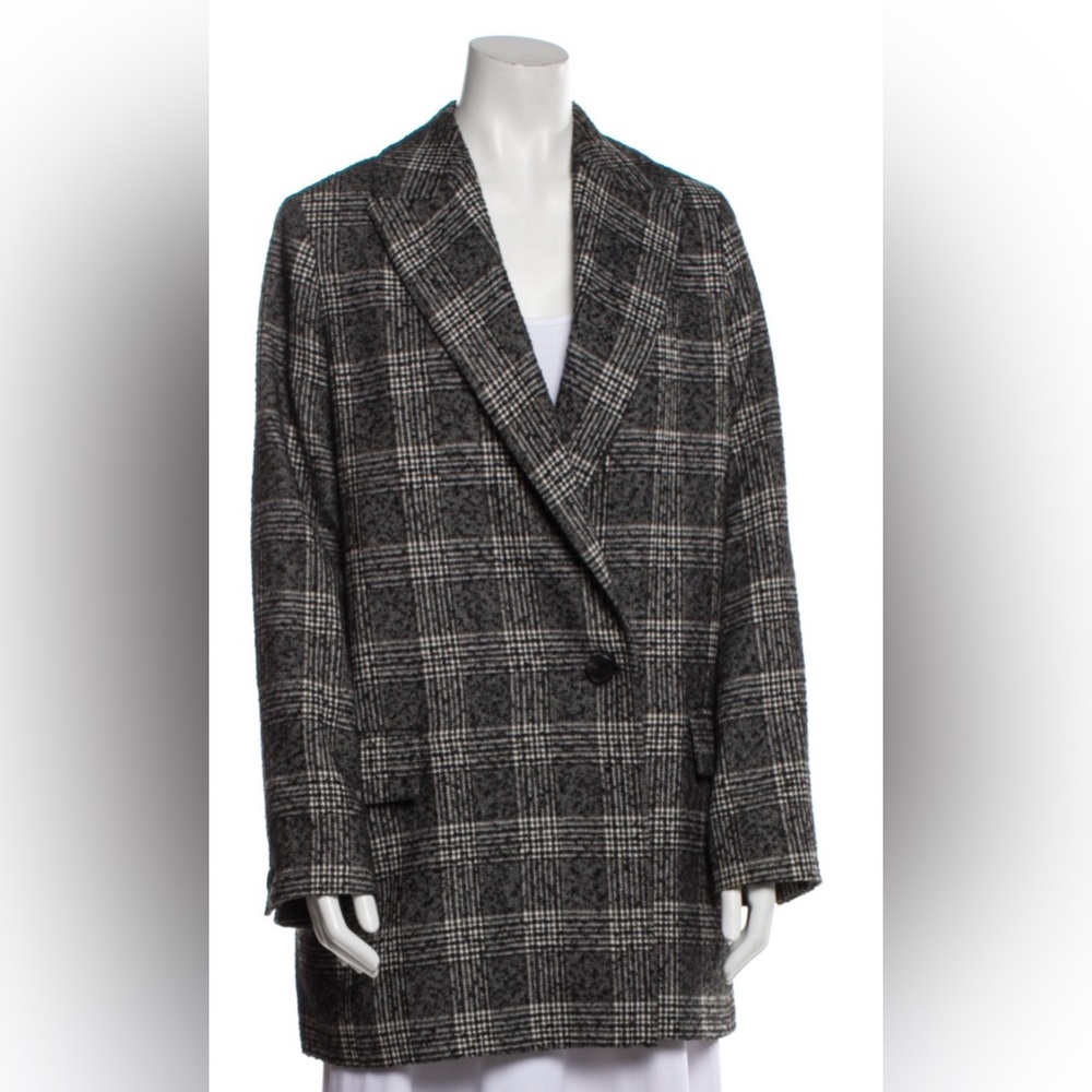 AllSaints Black and Gray Lucid Blazer